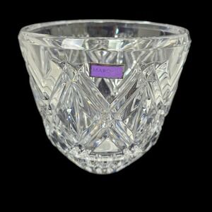 Waterford Crystal Ice Bucket Lacey NO‎ BOX Hand Blown Criss Cross Design Wedding